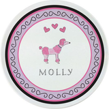 Personalized Poodles in Paris Kids Plate