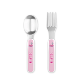 Personalized Preppy Whale Kids Fork & Spoon