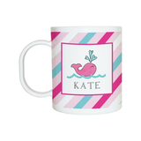 Personalized Preppy Whale Kids Mug