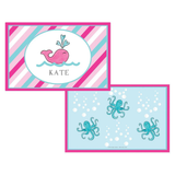 Personalized Preppy Whale Kids Placemat