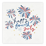 Happy Fourth Of July Foil Paper Beverage Napkins