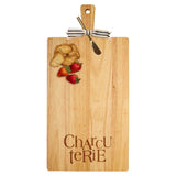 RUBBER WOOD THICK HANDLE CUTTING BOARD | CHARCUTERIE