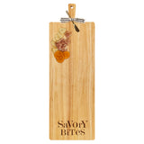 RUBBER WOOD THICK HANDLE BOARD WITH GOLD SPREADER | SAVORY BITES