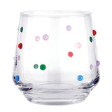 CONFETTI BEADED WINE GLASS