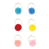 Pom Pom Wine Charms
