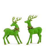GREEN FLOCKED DEER