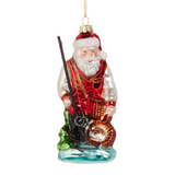GONE FISHIN SANTA ORNAMENT