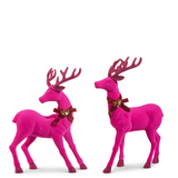 PINK FLOCKED DEER