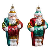 SKI SANTA ORNAMENT