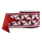 PEPPERMINT WIRED RIBBON