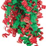 Red and Green Glitter Curly Bow