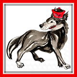 Red Wolf Hometown Pride Paper Beverage Napkins