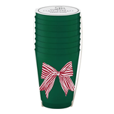 Red Stripe Bow Frost Flex Cups