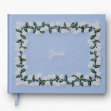 Hydrangea Embroidered Guest Book