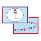 Personalized Red White & Blue Kids Placemat