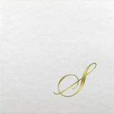 White Initial Linun Paper Beverage Napkins