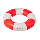SunnyLife Tube Pool Ring Red Stripe Pool Party