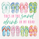 Sand In My Toes Paper Beverage Napkins