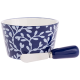Navy Seaweed Bowl & Spreader Set