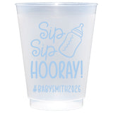 Personalized 16 oz Baby Sip Sip Frost Flex Cups Set of 25