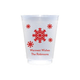 Personalized 16 oz Snowflakes Frost Flex Cups