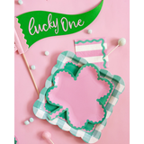 Pink/Green Stripes and Ric Rac Paper Beverage Napkins