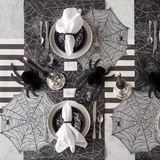 Die Cut Silver Spiderweb Paper Placemat
