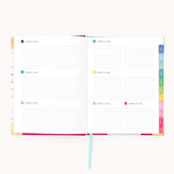 HAPPY STRIPE BOOKBOUND WEEKLY SIMPLIFIED PLANNER 2025 - 2026