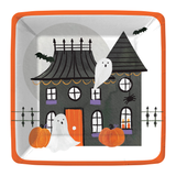 Spooky Neighborhood Paper Dessert Plate