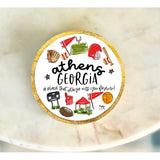 ATHENS GEORGIA WOOD & ENAMEL SMALL TRAY
