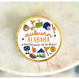 AUBURN, AL WOOD & ENAMEL SMALL TRAY