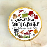 COLUMBIA, SC WOOD & ENAMEL SMALL TRAY