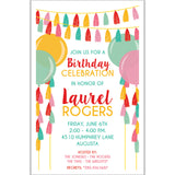 BALLOONS TASSELS INVITATIONS