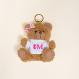 Phi Mu Teddy Bear Bag Charm