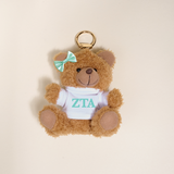 Zeta Tau Alpha Teddy Bear Bag Charm
