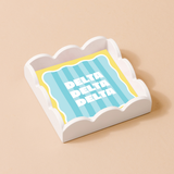 Delta Delta Delta Scallop Trinket Tray