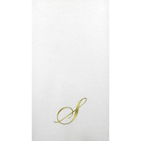 White Initial Linun Paper Guest Napkins