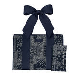 Navy Bandana Bow Jelly Tote