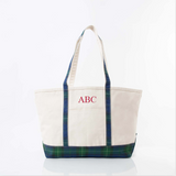 Large Green Plaid Classic Tote