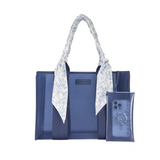 Something Navy Twilly Bow Jelly Tote w/ Phone Pouch