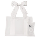 Ivory Pearl Jelly Bow Tote w/ Phone Pouch