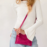 Fuchsia Veda Woven Crossbody
