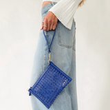 Royal Blue Veda Woven Crossbody