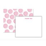 Pink Dots Thank You Note Cards
