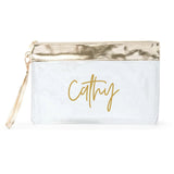 PERSONALIZED LARGE CLEAR MAKE UP BAG - SCRIPT FONT