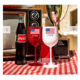 White 1776 Wine Glass
