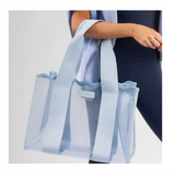 Carolina Blue Crochet Wave Jelly Tote w/ Phone Pouch