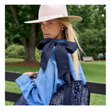 Navy Bandana Bow Jelly Tote