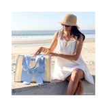 Cabana Stripe Bow Jelly Tote w/ Phone Pouch
