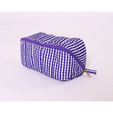 Royal Blue Gingham Glam Bag